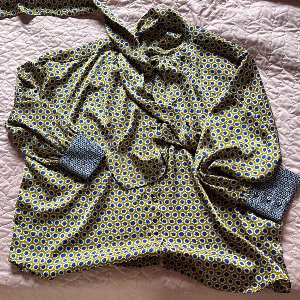 Stylish Yellow and Blue Women's Top